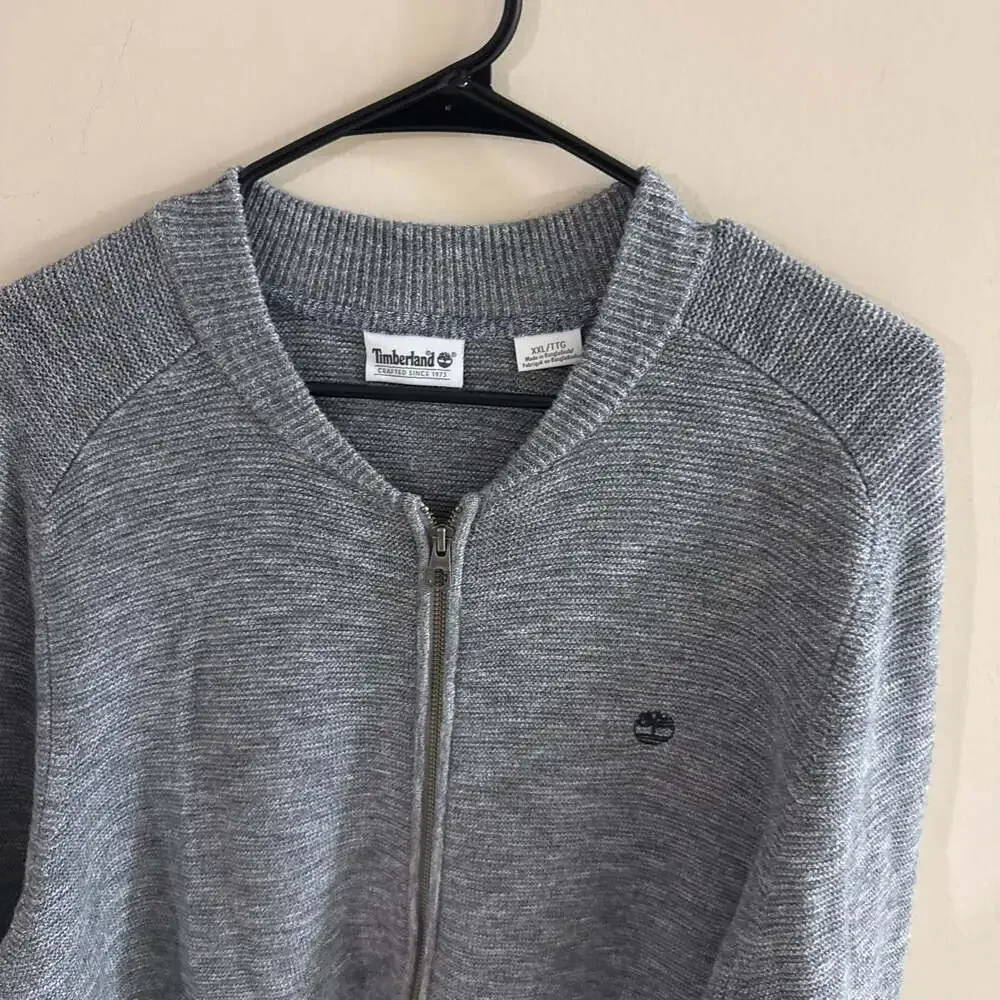 Timberland Men's Gray Full-Zip Sweater XXL